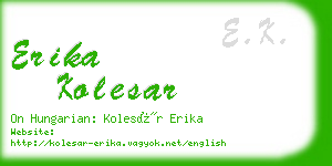 erika kolesar business card